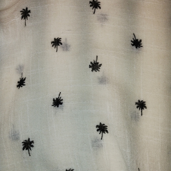 Kirious Los Angeles 100% cotton cropped cream blouse Size: S - Picture 5 of 5